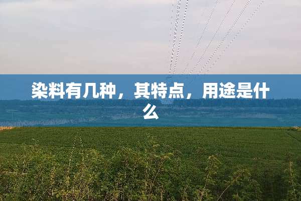 染料有几种，其特点，用途是什么
