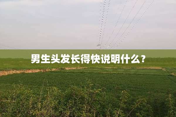 男生头发长得快说明什么？