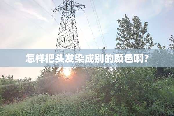 怎样把头发染成别的颜色啊？