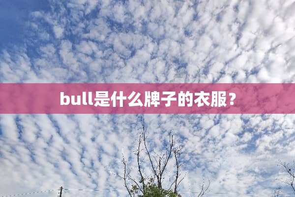 bull是什么牌子的衣服？