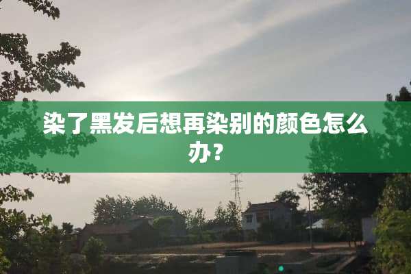 染了黑发后想再染别的颜色怎么办？