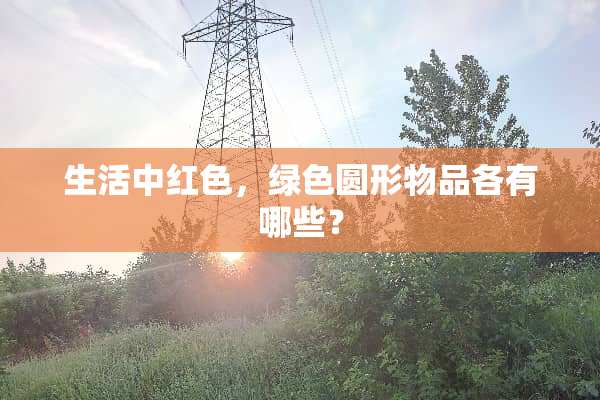 生活中红色，绿色圆形物品各有哪些？