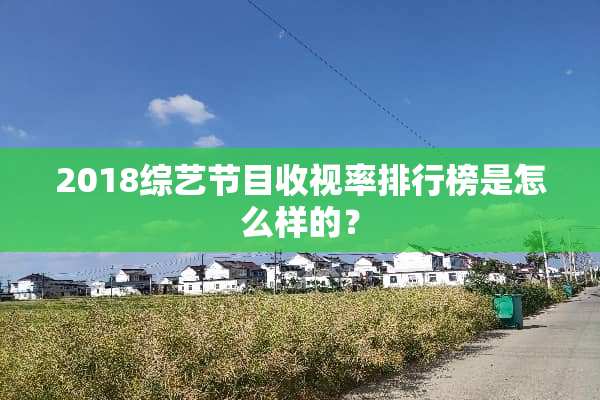 2018综艺节目收视率排行榜是怎么样的？