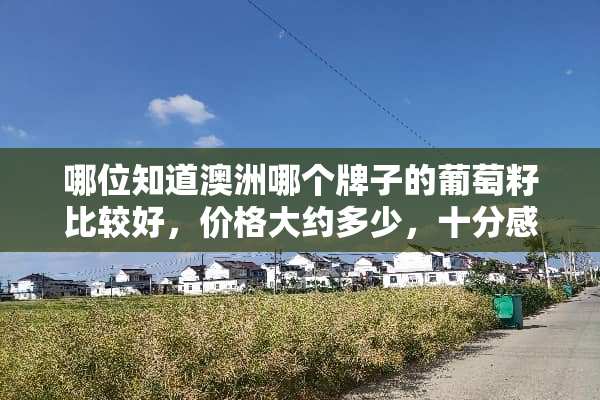 哪位知道澳洲哪个牌子的葡萄籽比较好，价格大约多少，十分感谢？