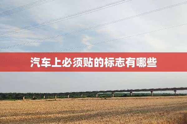 汽车上必须贴的标志有哪些