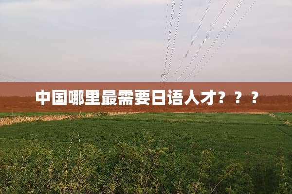 中国哪里最需要日语人才？？？