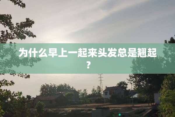 为什么早上一起来头发总是翘起？