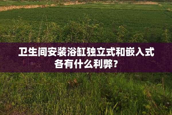 卫生间安装浴缸**式和嵌入式各有什么利弊？