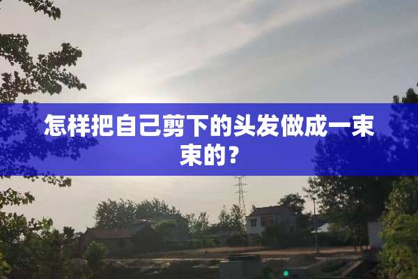 怎样把自己剪下的头发做成一束束的？