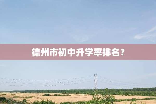 德州市初中升学率排名？