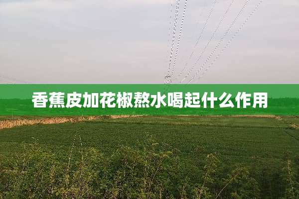 香蕉皮加花椒熬水喝起什么作用
