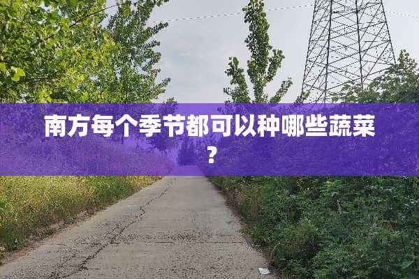 南方每个季节都可以种哪些蔬菜？