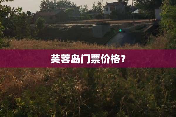 芙蓉岛门票价格？