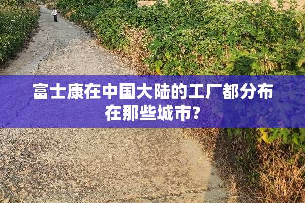 富士康在中国**的工厂都分布在那些城市？