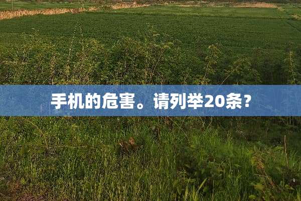 手机的危害。请列举20条？