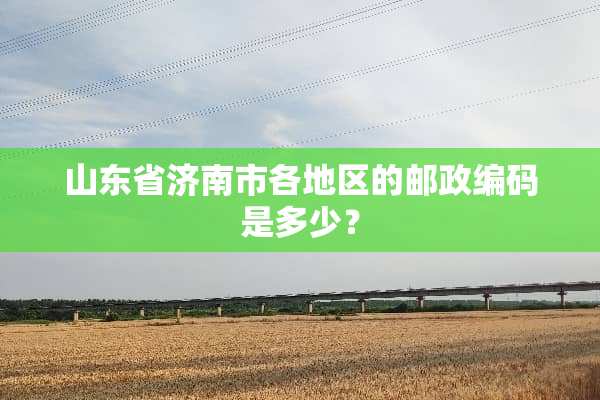 山东省济南市各地区的邮政编码是多少？