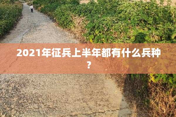 2021年征兵上半年都有什么兵种？