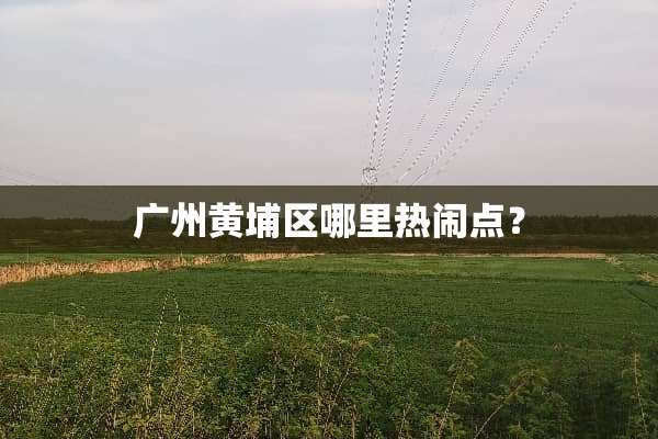 广州黄埔区哪里热闹点？