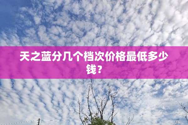 天之蓝分几个档次价格最低多少钱？