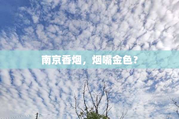 南京香烟，烟嘴金色？
