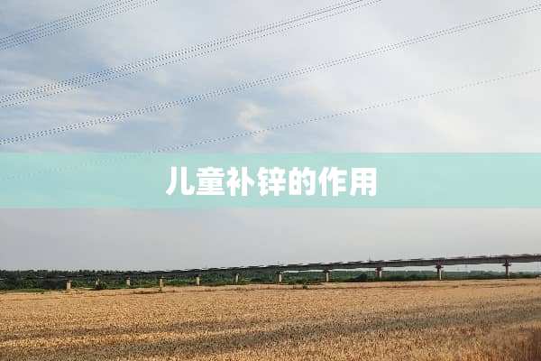 儿童补锌的作用