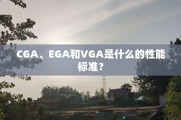 CGA、EGA和VGA是什么的性能标准？
