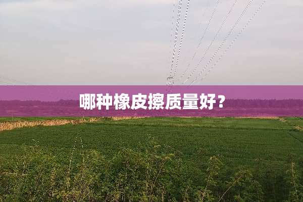 哪种橡皮擦质量好？