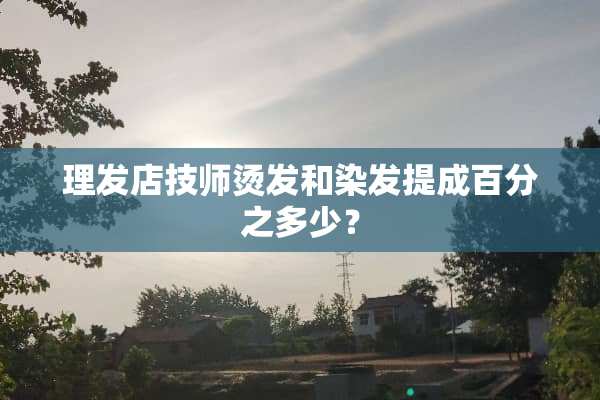 理发店**烫发和染发提成百分之多少？