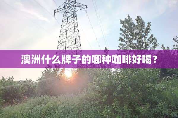 澳洲什么牌子的哪种咖啡好喝？