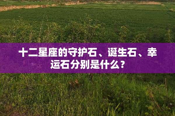 十二星座的守护石、诞生石、幸运石分别是什么？