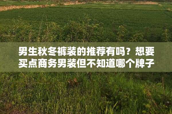 男生秋冬裤装的推荐有吗？想要买点商务男装但不知道哪个牌子比较好