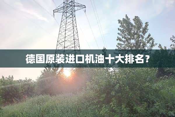德国原装进口机油十大排名？