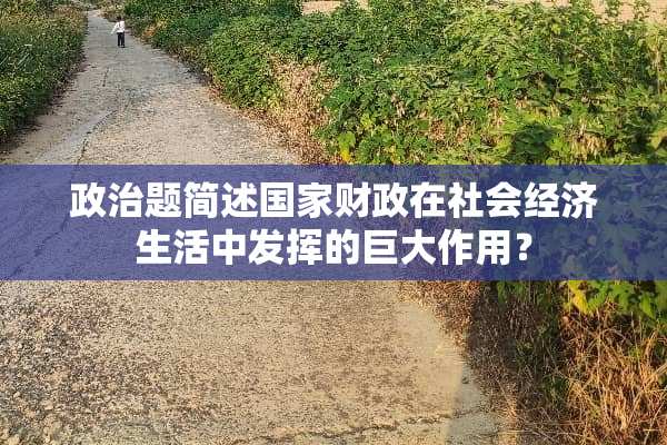 **题简述国家财政在社会经济生活中发挥的巨大作用？