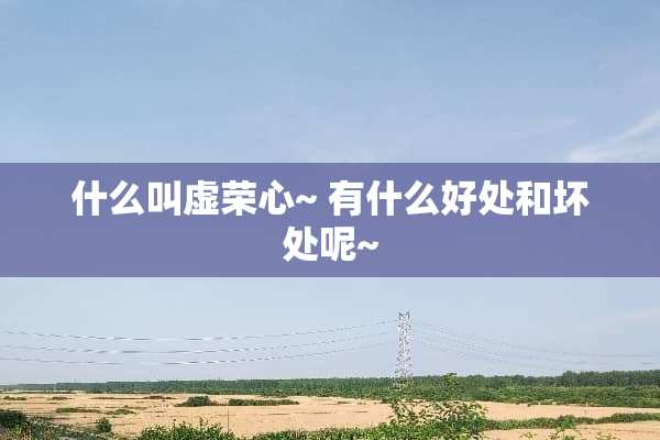 什么叫虚荣心~ 有什么好处和坏处呢~