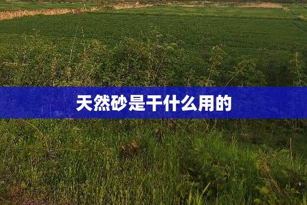 天然砂是干什么用的