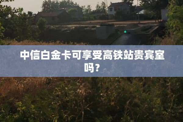 中信白金卡可享受高铁站贵宾室吗？