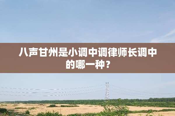 八声甘州是小调中调律师长调中的哪一种？