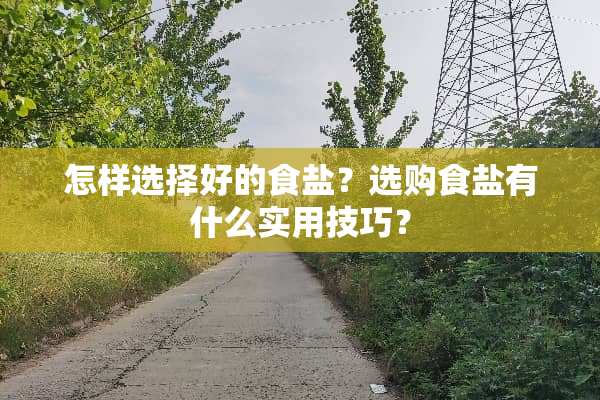 怎样选择好的食盐？选购食盐有什么实用技巧？