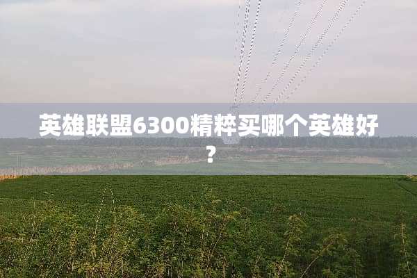 英雄联盟6300精粹买哪个英雄好？