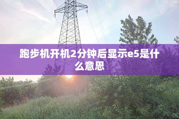 跑步机开机2分钟后显示e5是什么意思
