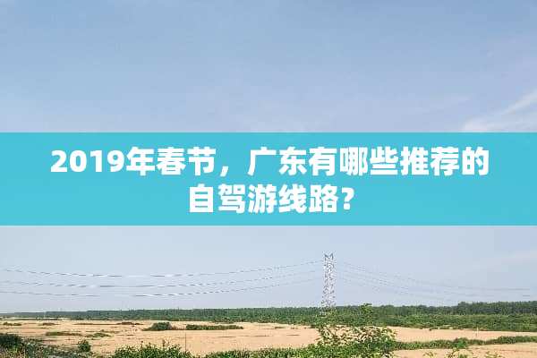 2019年春节，广东有哪些推荐的自驾游线路？