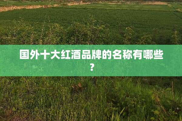 国外十大红酒品牌的名称有哪些？