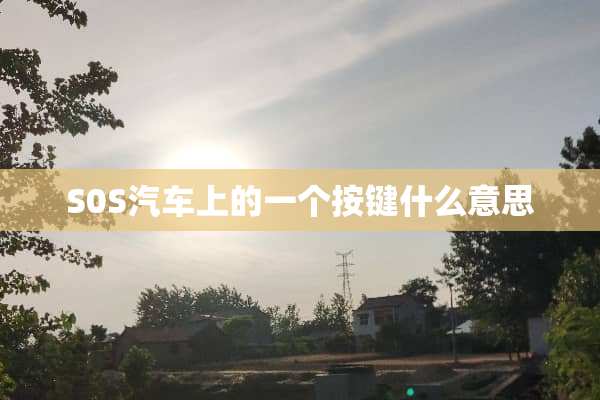 S0S汽车上的一个按键什么意思
