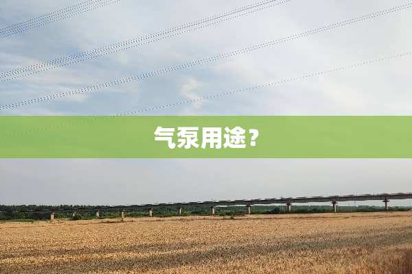 气泵用途？