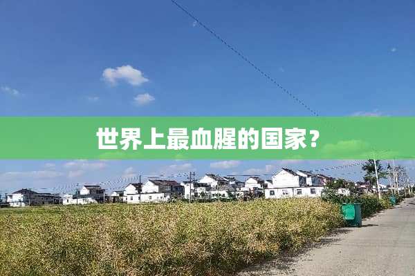世界上最血腥的国家？
