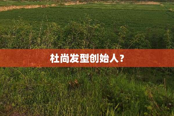 杜尚发型创始人？