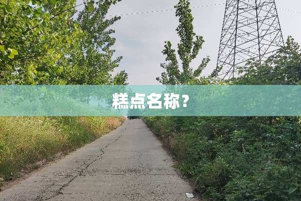 糕点名称？