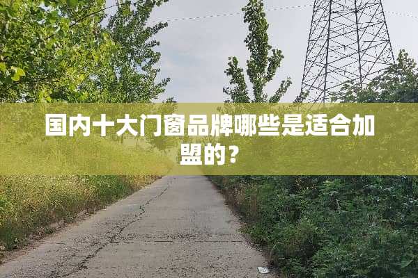 国内十大门窗品牌哪些是适合加盟的？