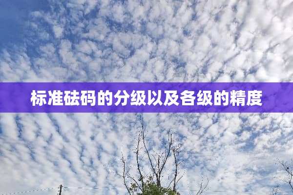标准砝码的分级以及各级的精度