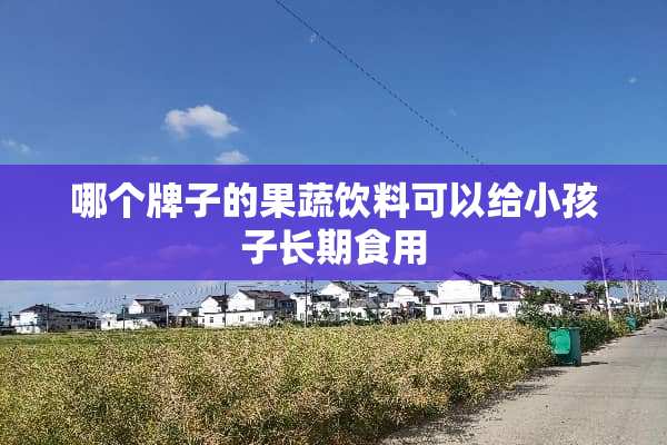 哪个牌子的果蔬饮料可以给小孩子长期食用